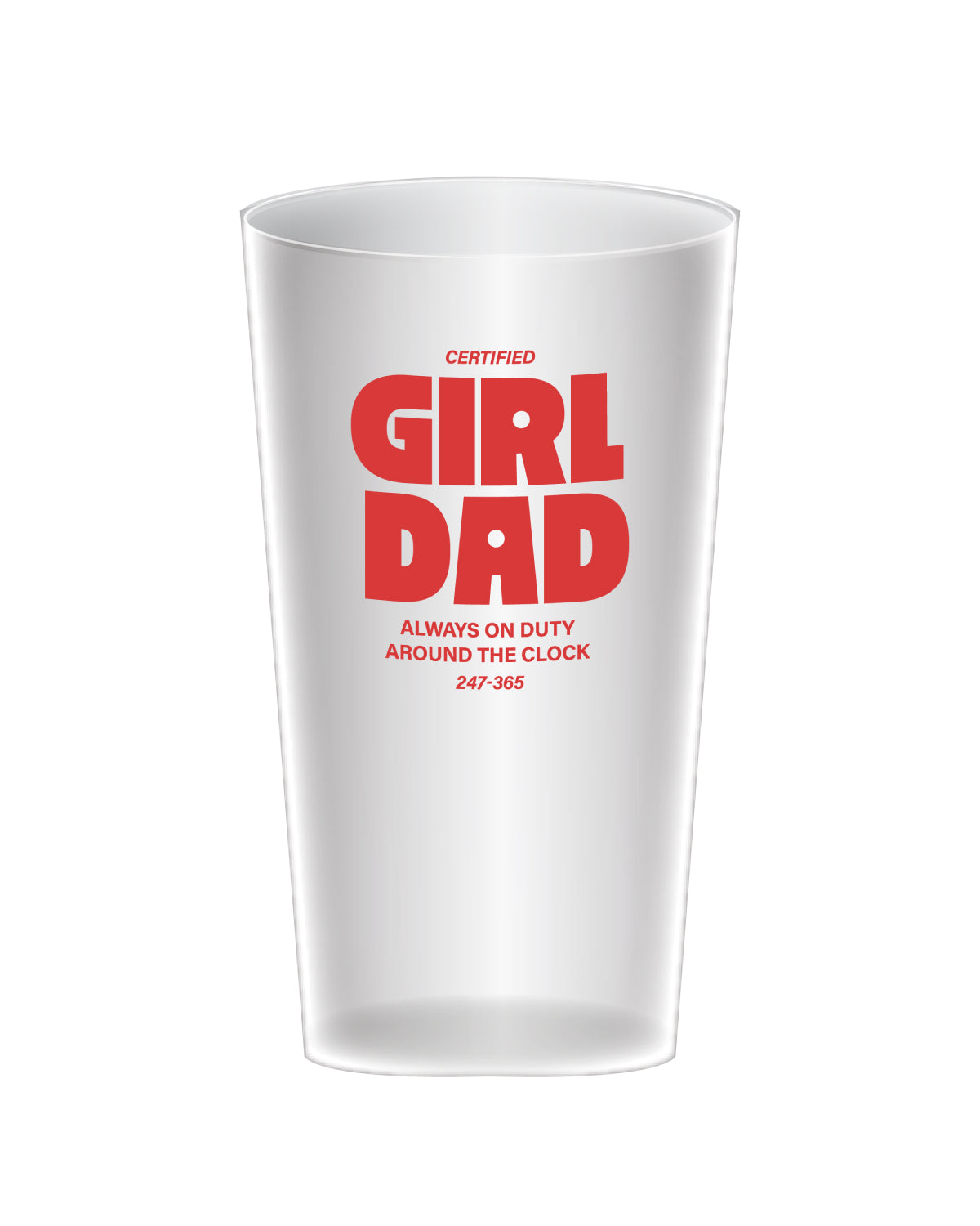 Certified Girl Dad Glass