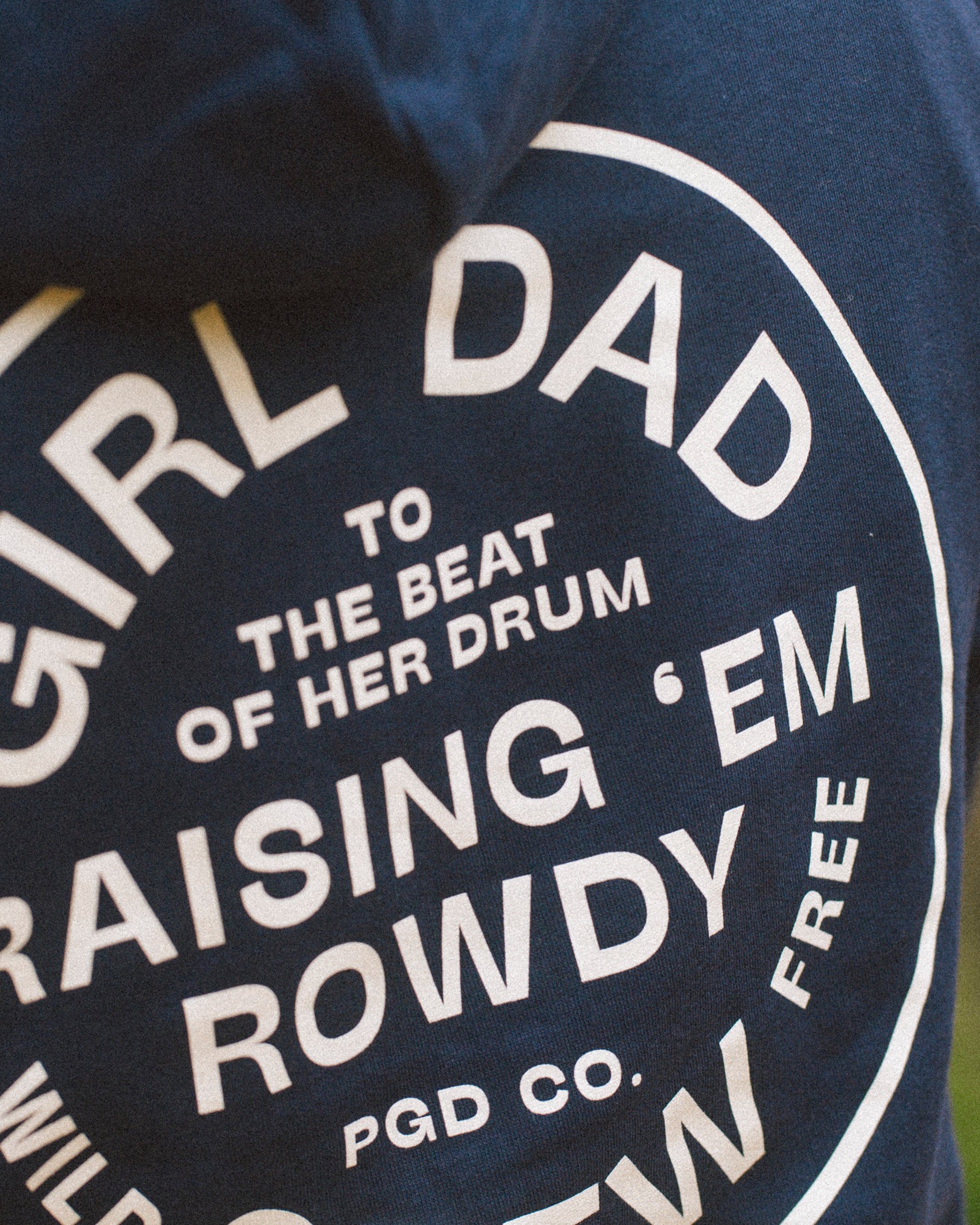 Girl Dad Crew Hoodie — Navy