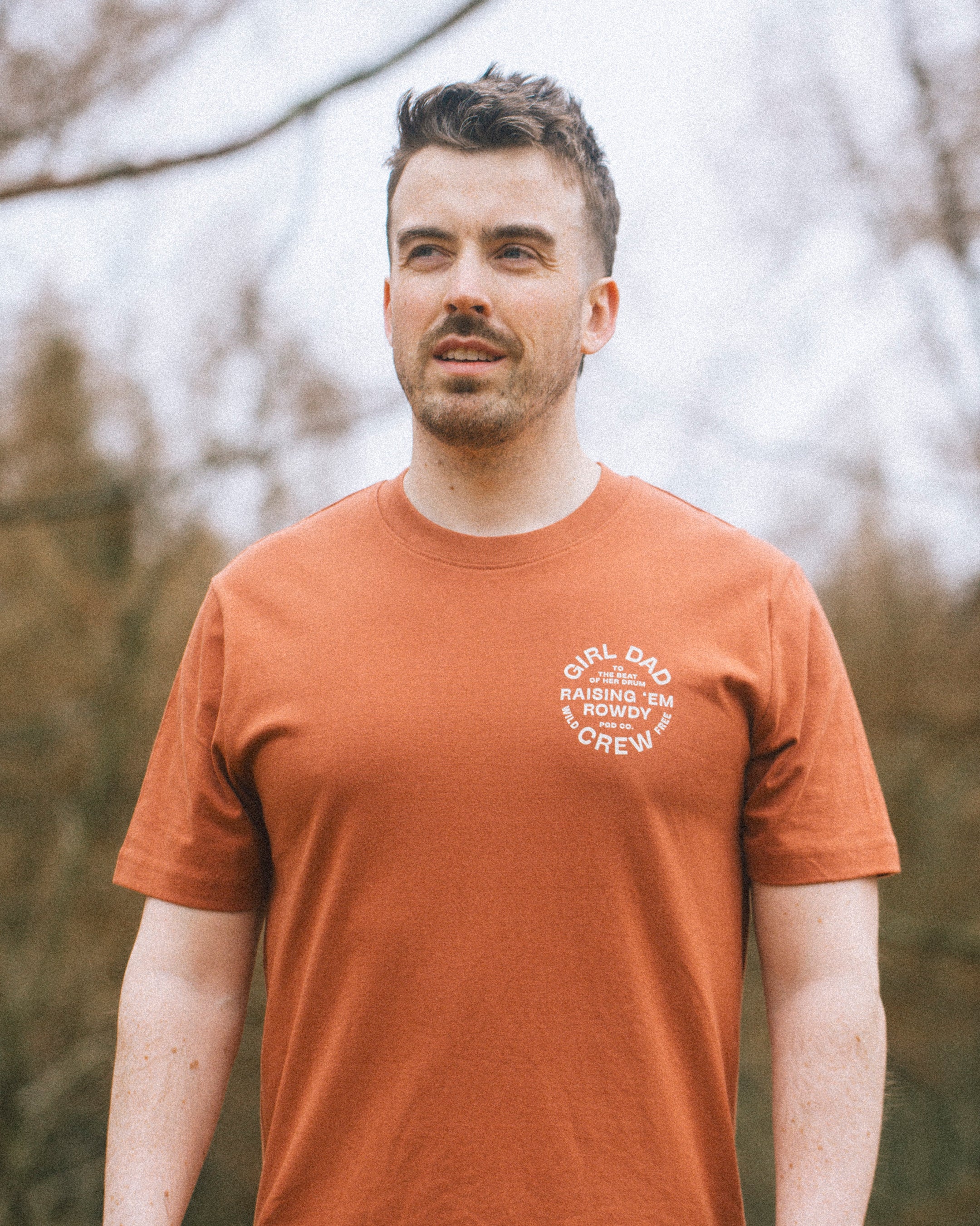Girl Dad Crew Tee — Rust