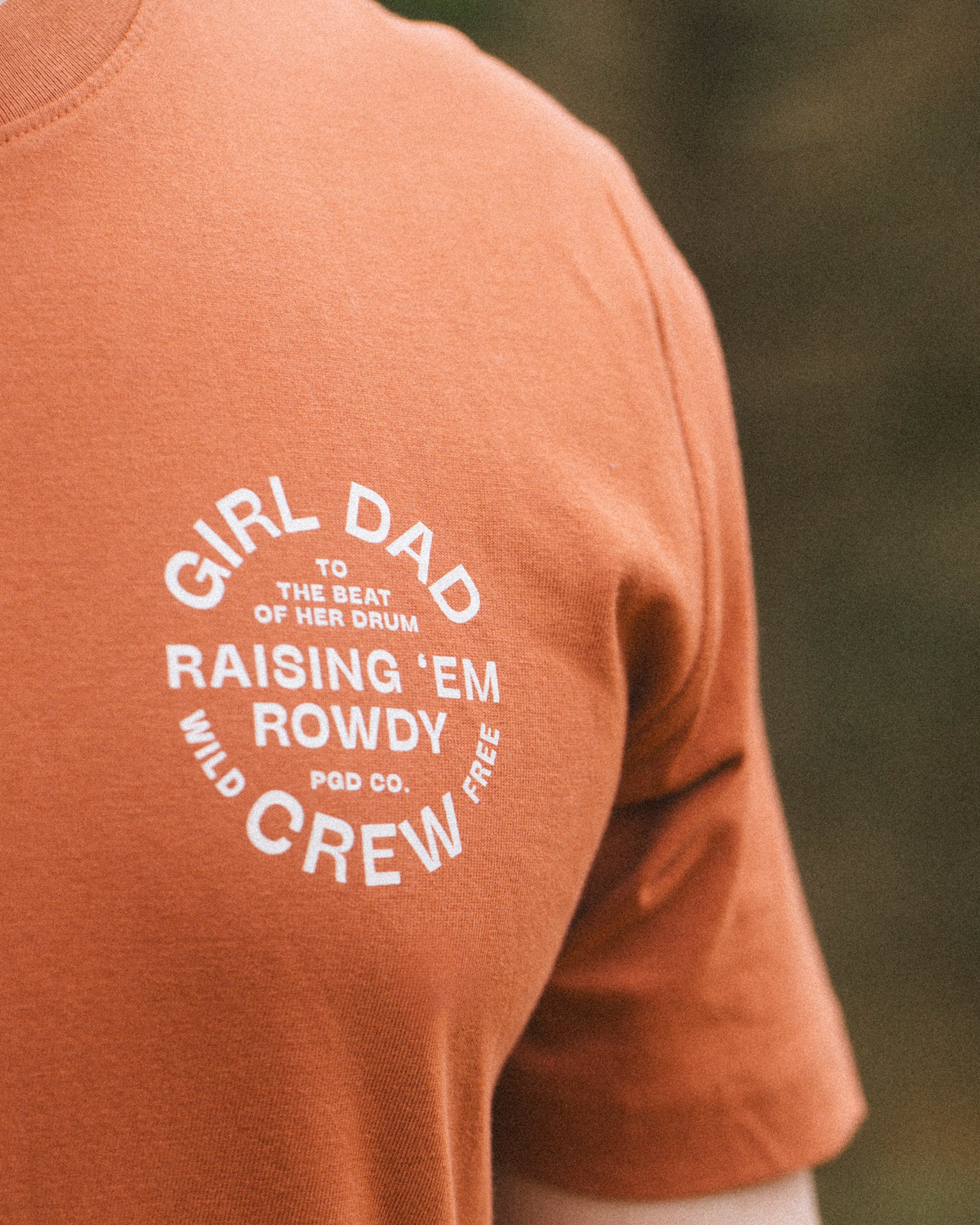 Girl Dad Crew Tee — Rust