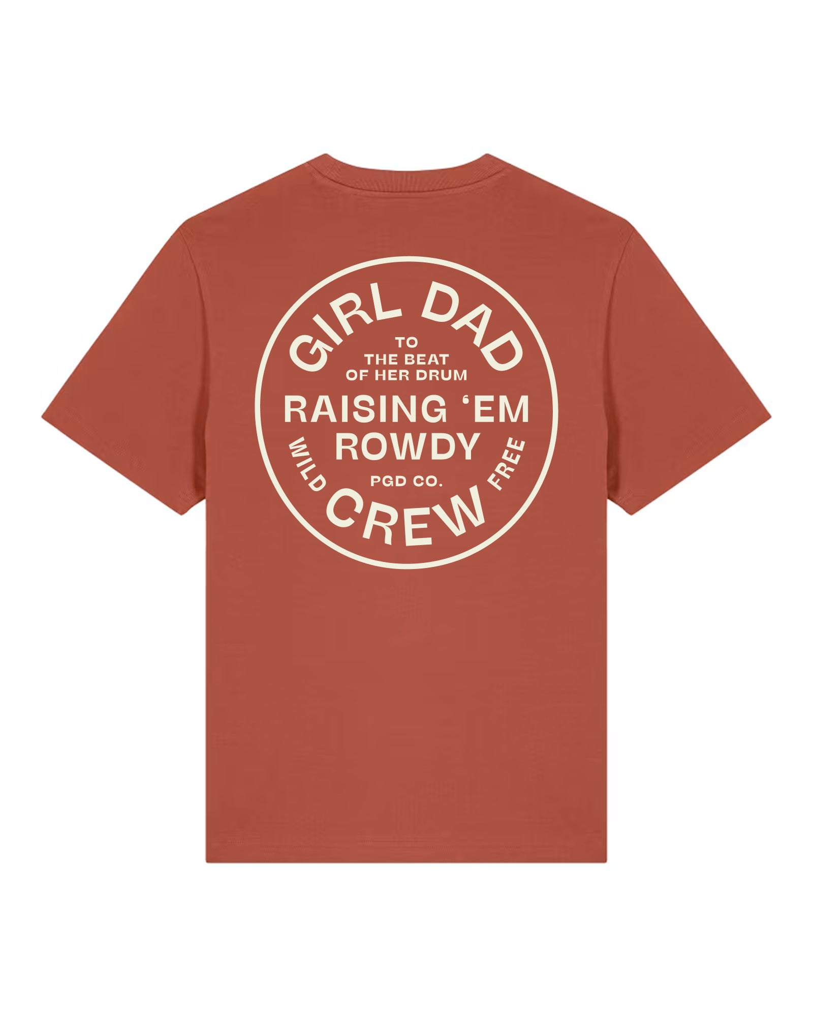 Girl Dad Crew Tee — Rust