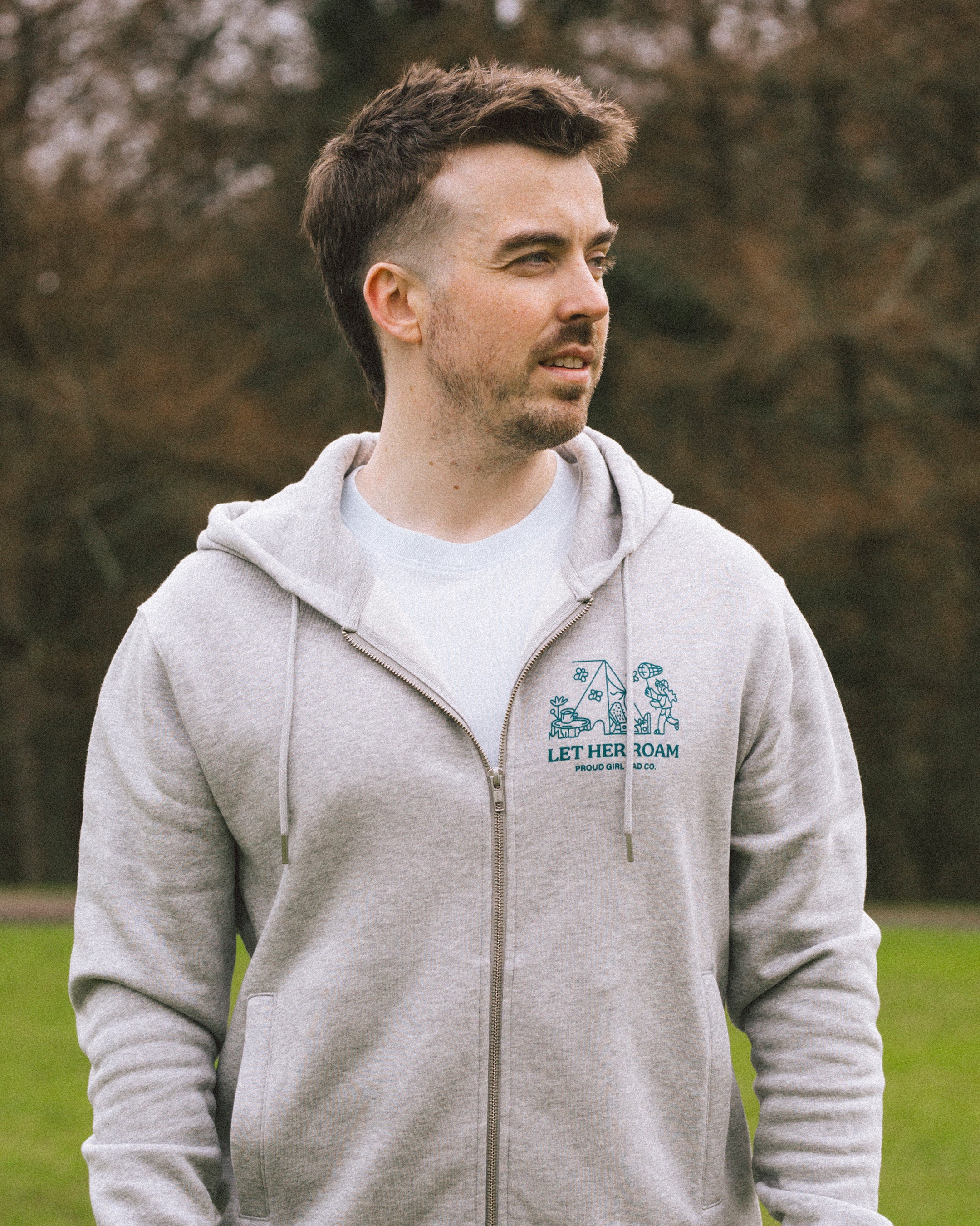 Let Her Roam Hoodie — Grey