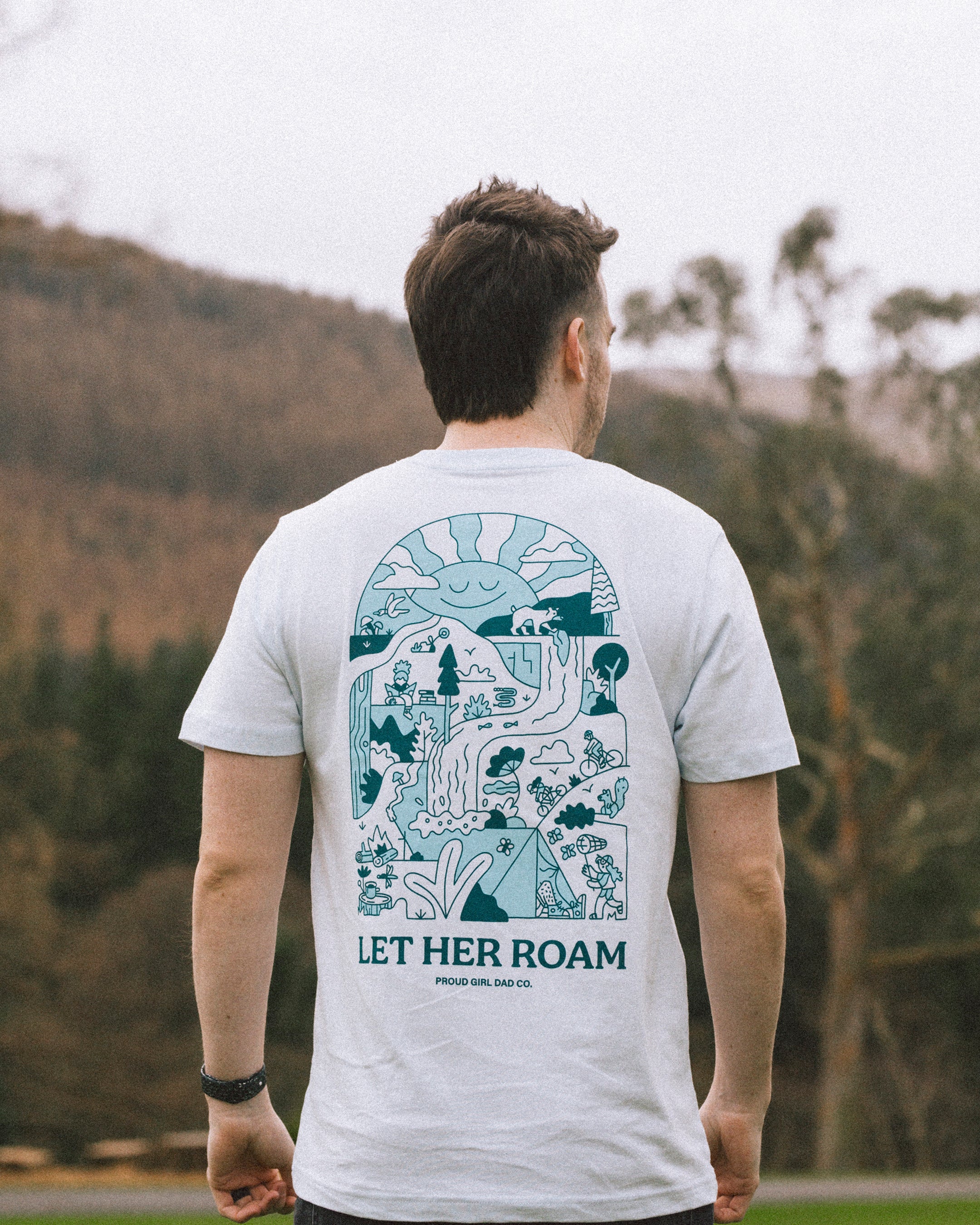 Let Her Roam Tee — Ice Blue