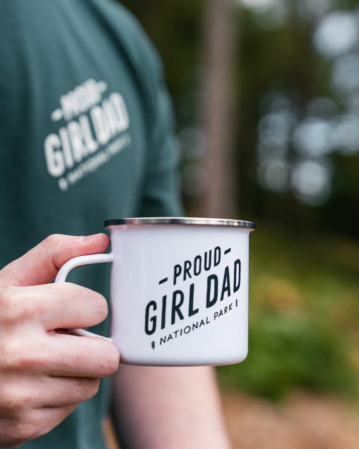 Proud Girl Dad National Park Enamel Mug