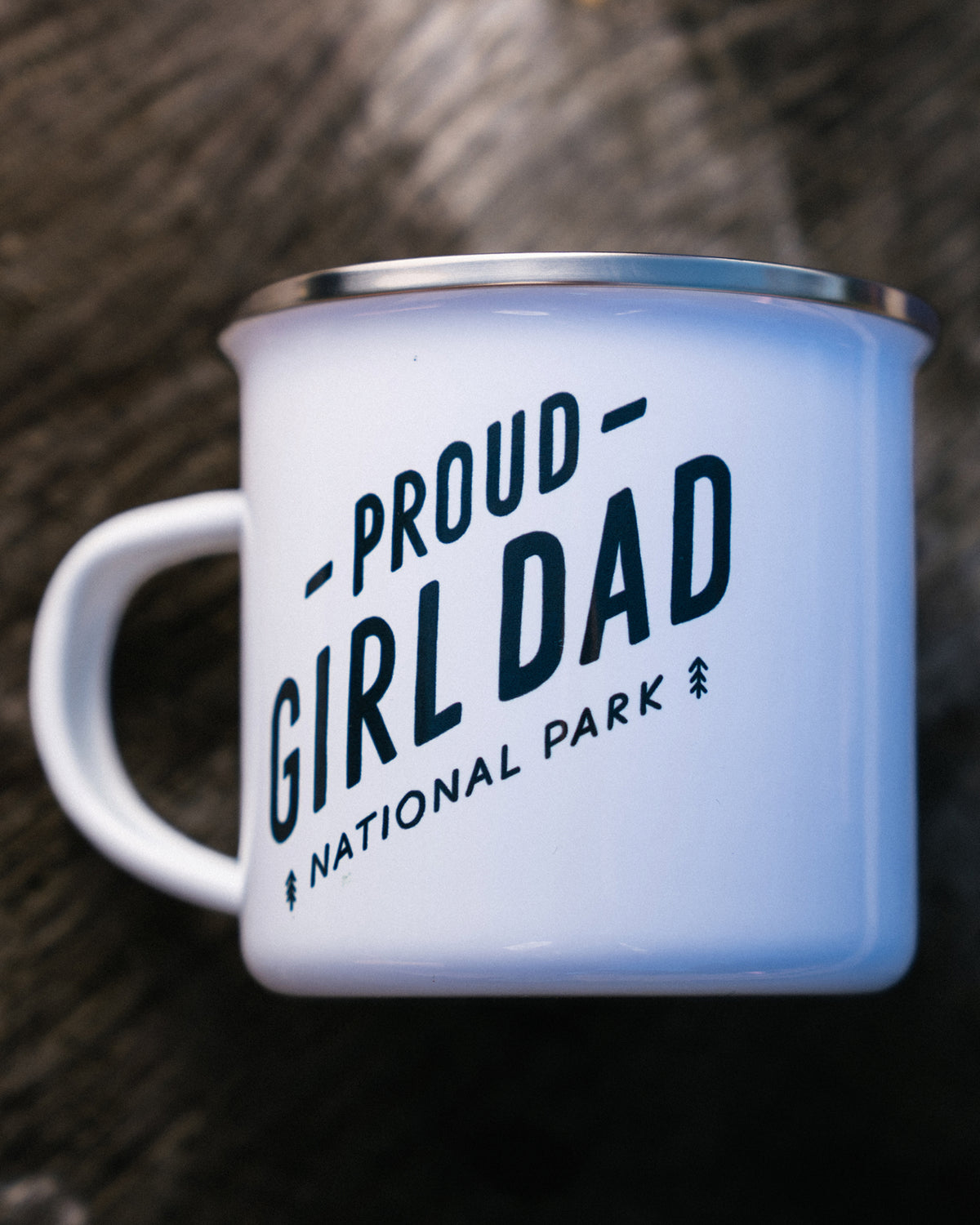 Proud Girl Dad National Park Enamel Mug