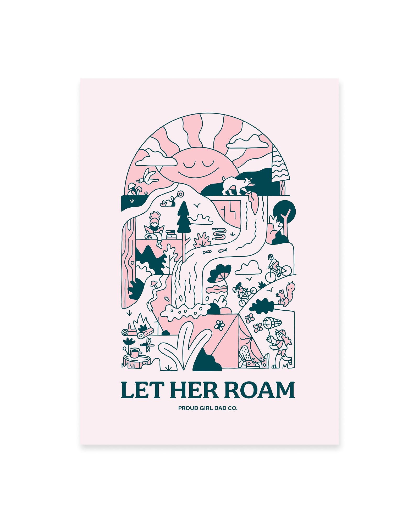 Let Her Roam Fine Art Print — Pink