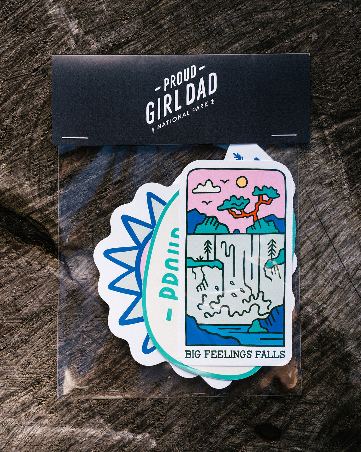 Proud Girl Dad National Park Sticker Pack