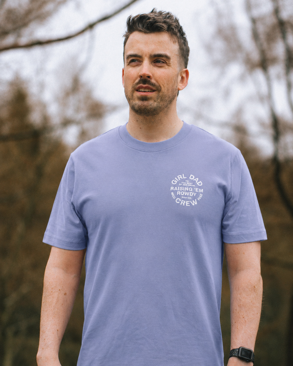 Girl Dad Crew Tee — Purple