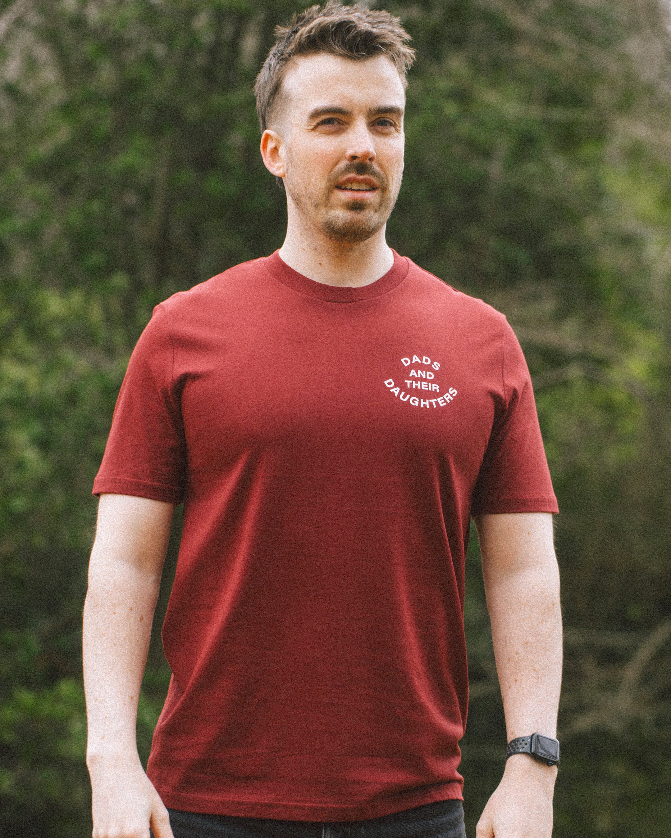 Dads and Their Daughters Tee — Burgundy