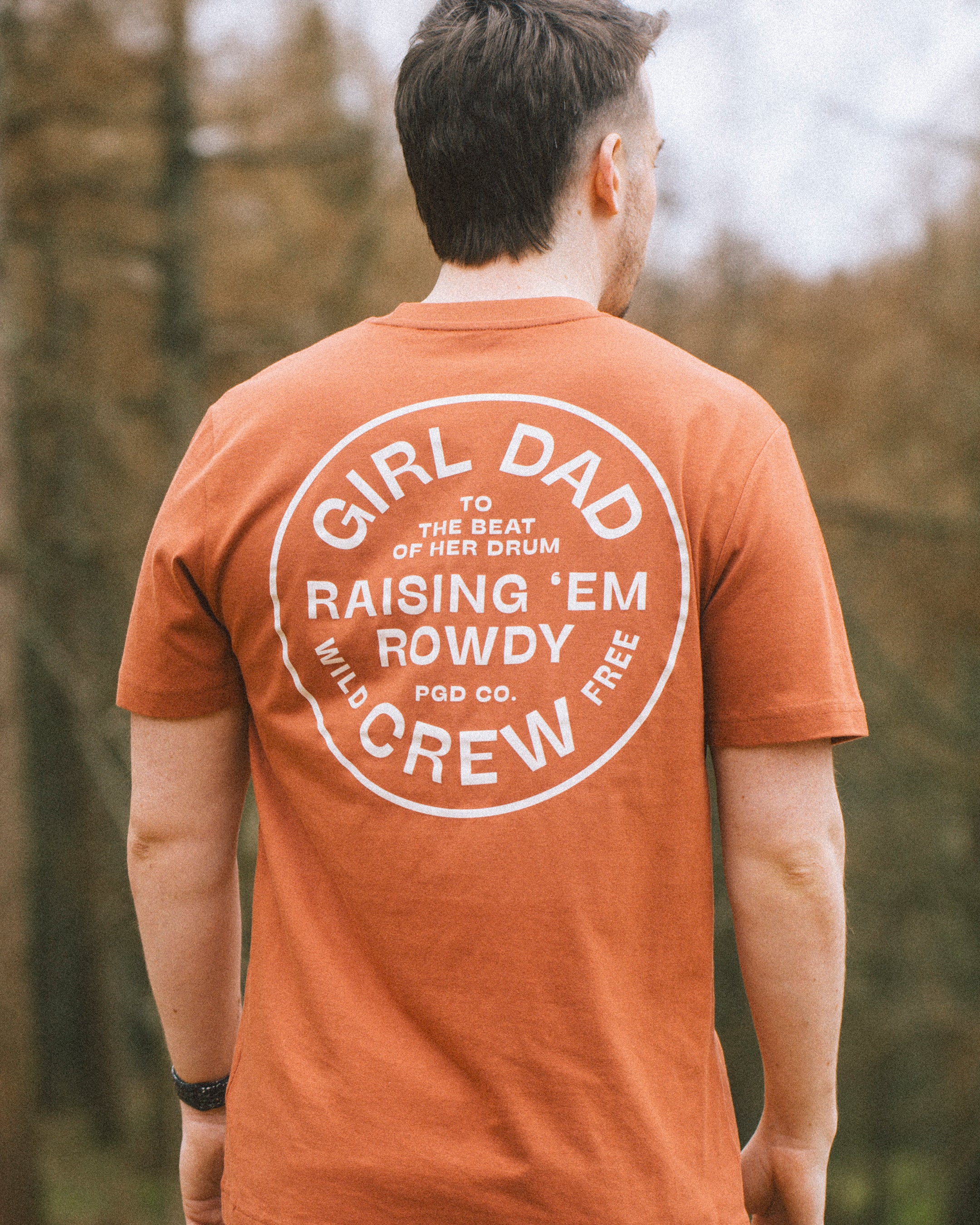 Girl Dad Crew Tee — Rust