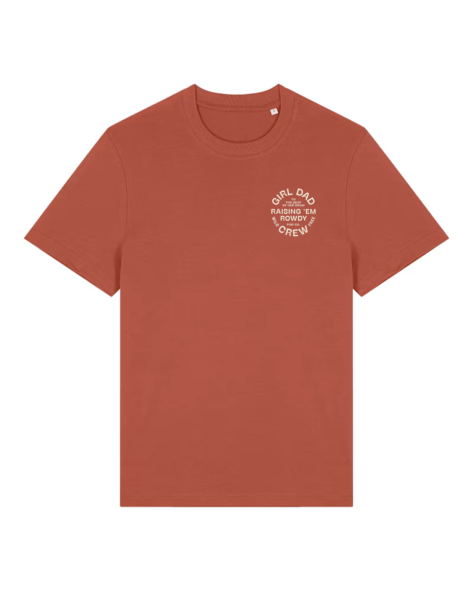 Girl Dad Crew Tee — Rust