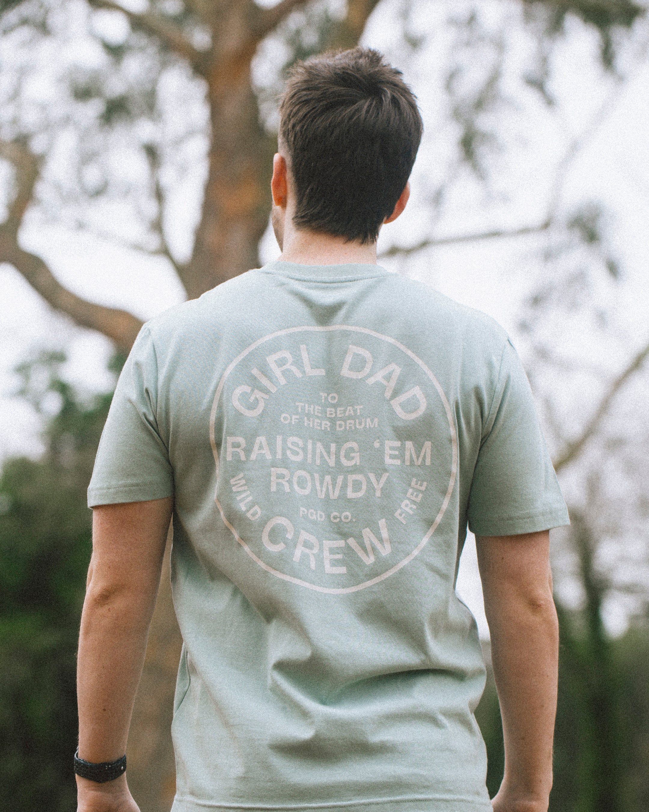 Girl Dad Crew Tee — Sage