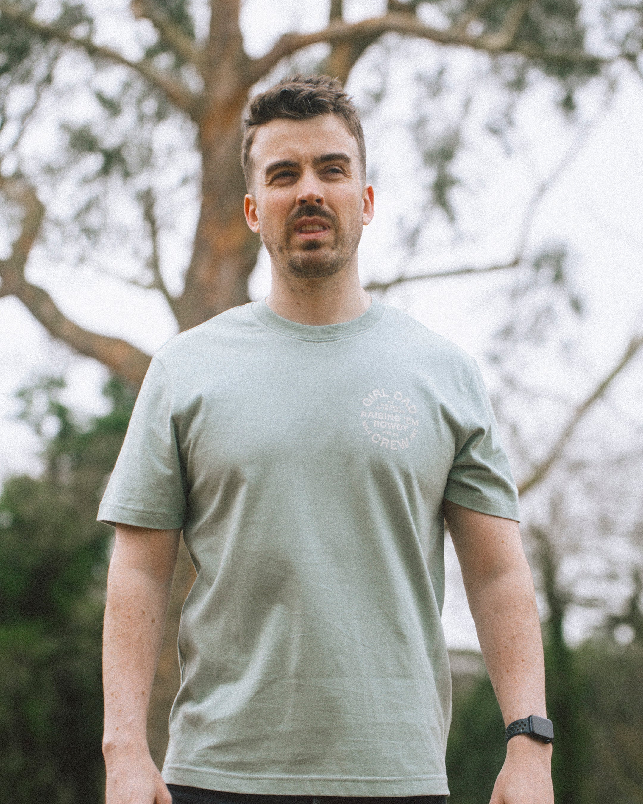 Girl Dad Crew Tee — Sage