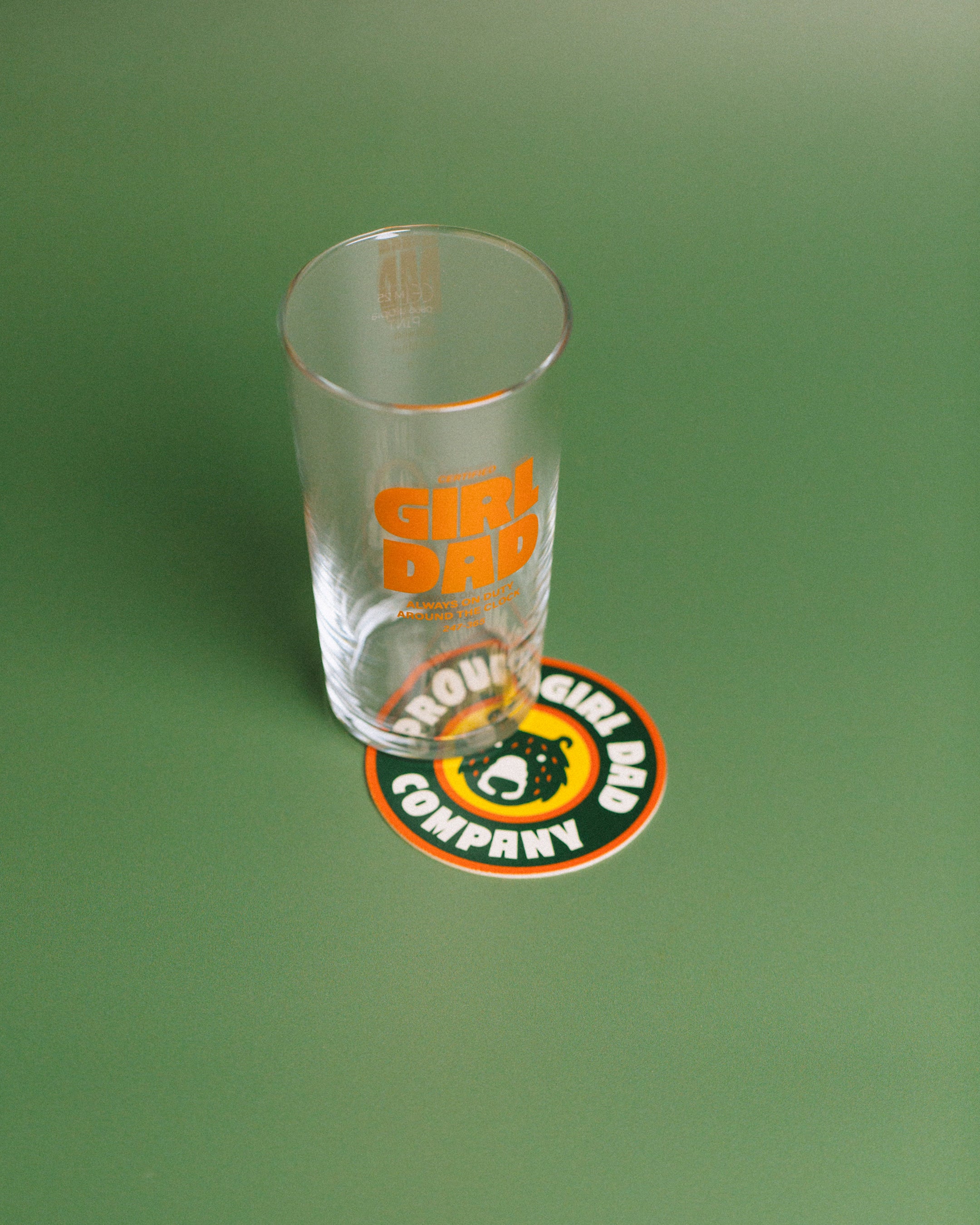 Certified Girl Dad Glass