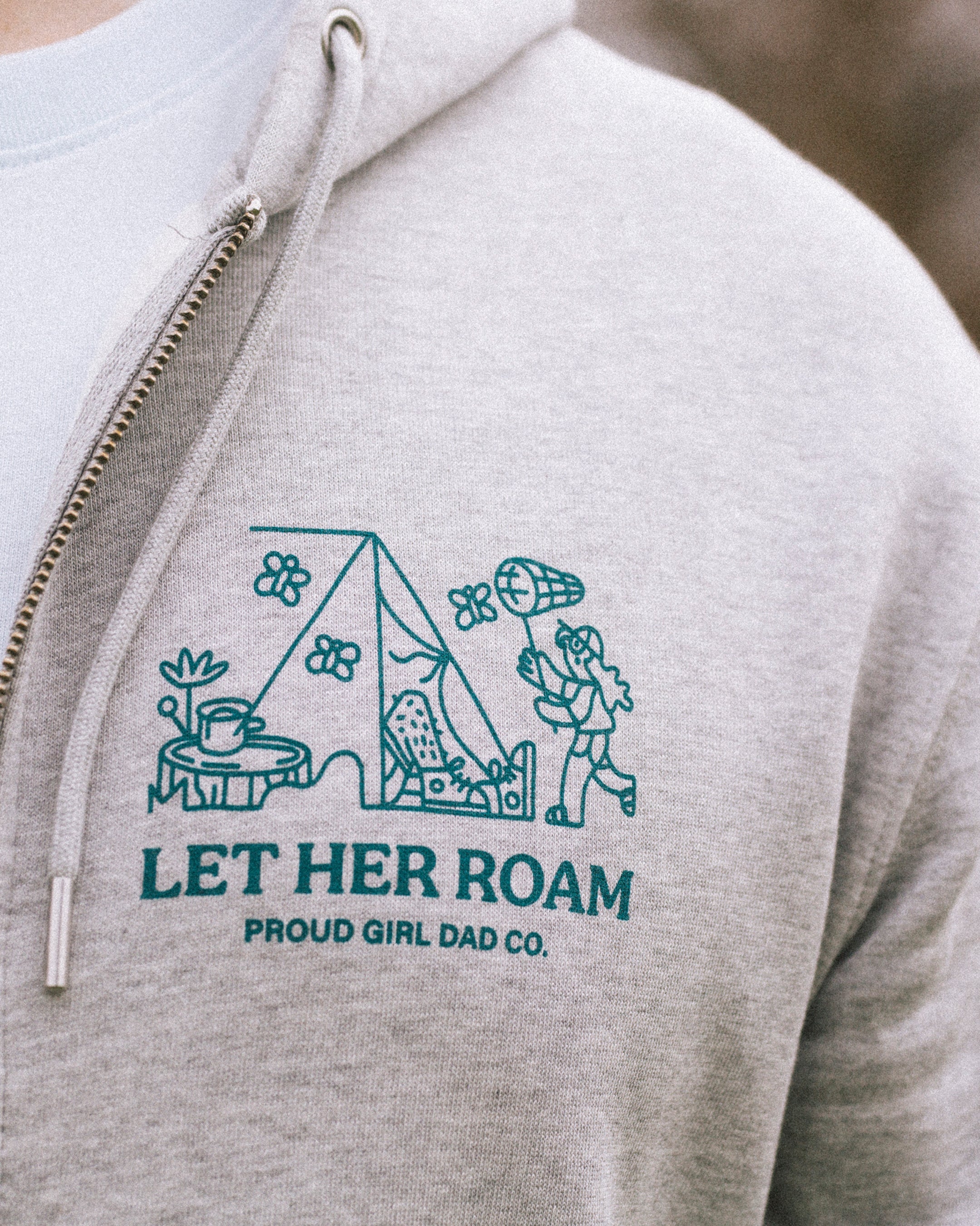 Let Her Roam Hoodie — Grey