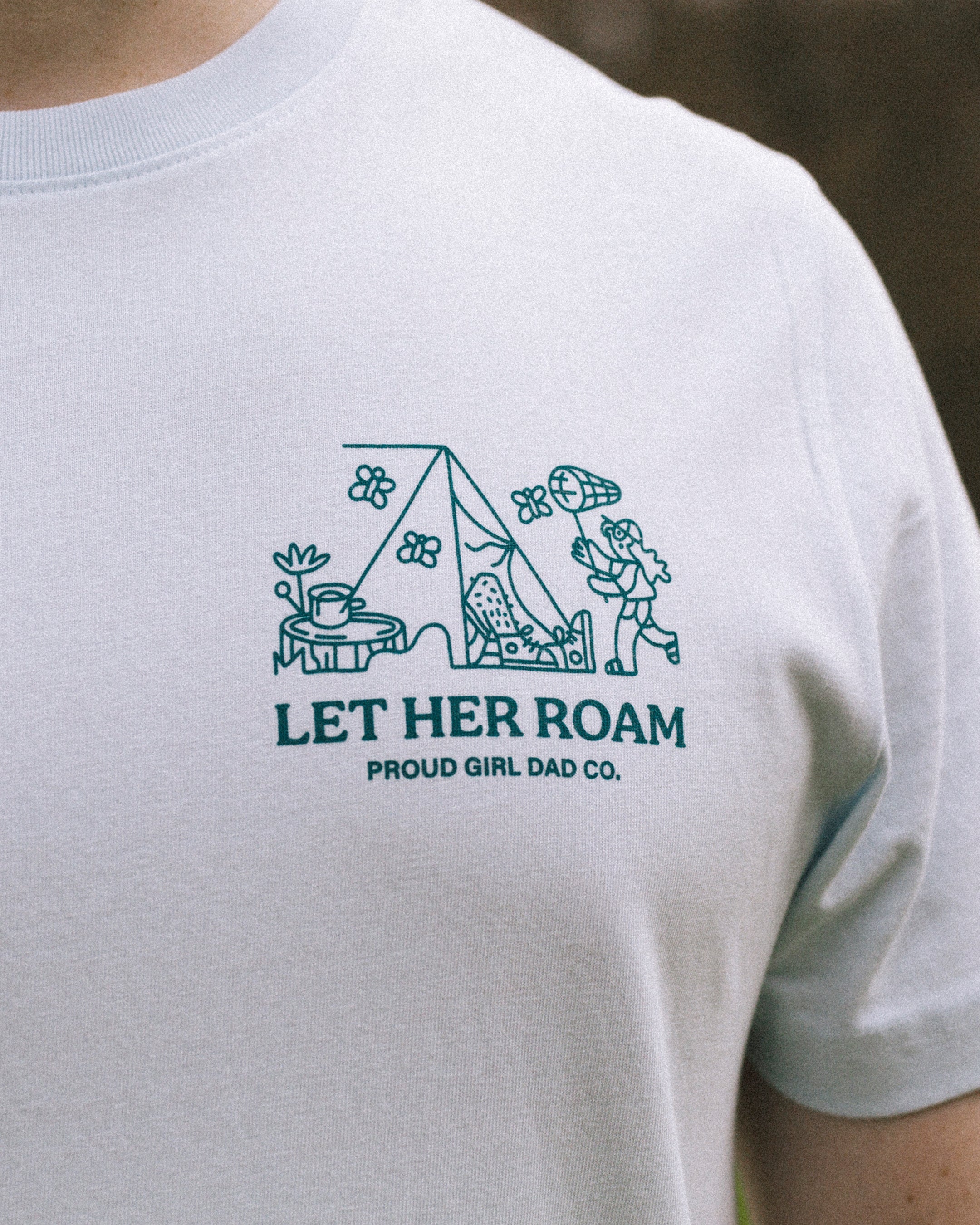 Let Her Roam Tee — Blue