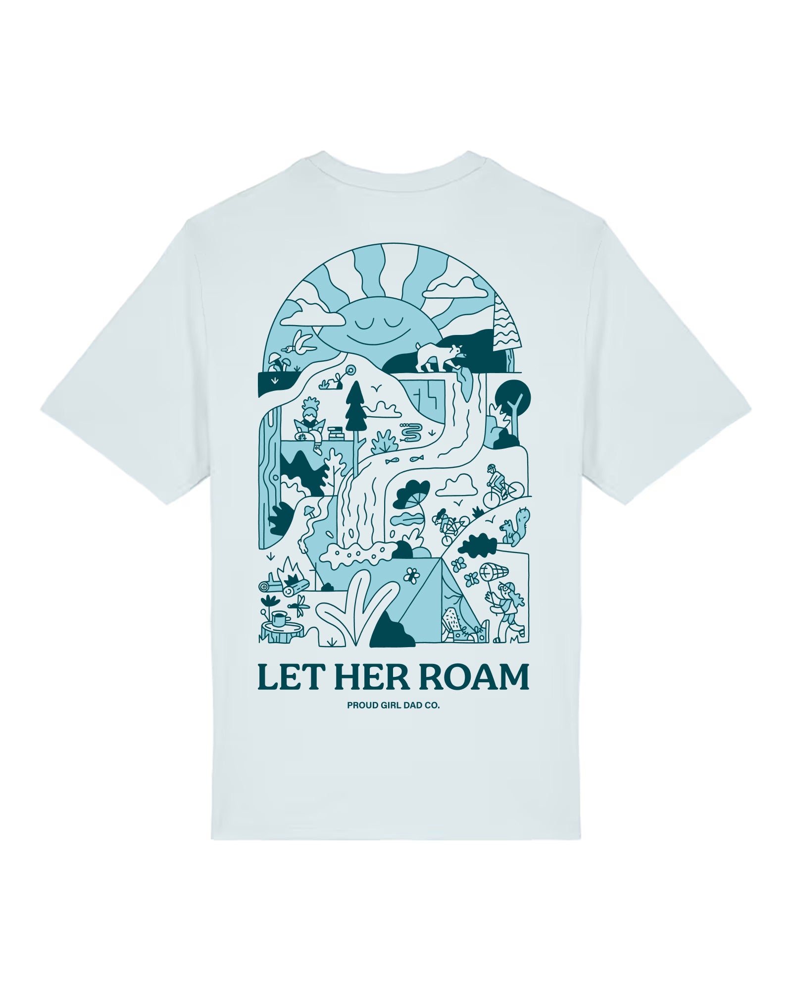 Let Her Roam Tee — Ice Blue