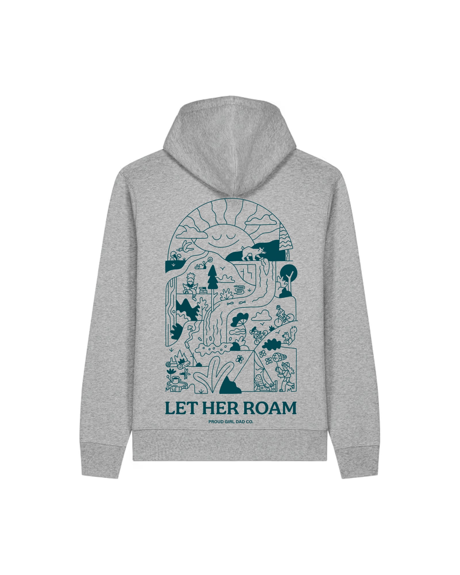 Let Her Roam Hoodie — Grey