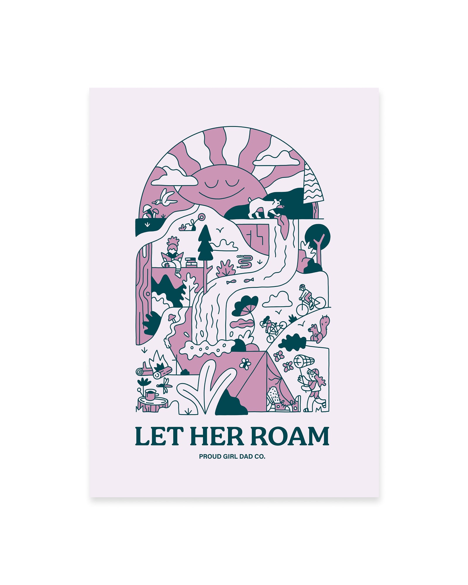 Let Her Roam Fine Art Print — Purple
