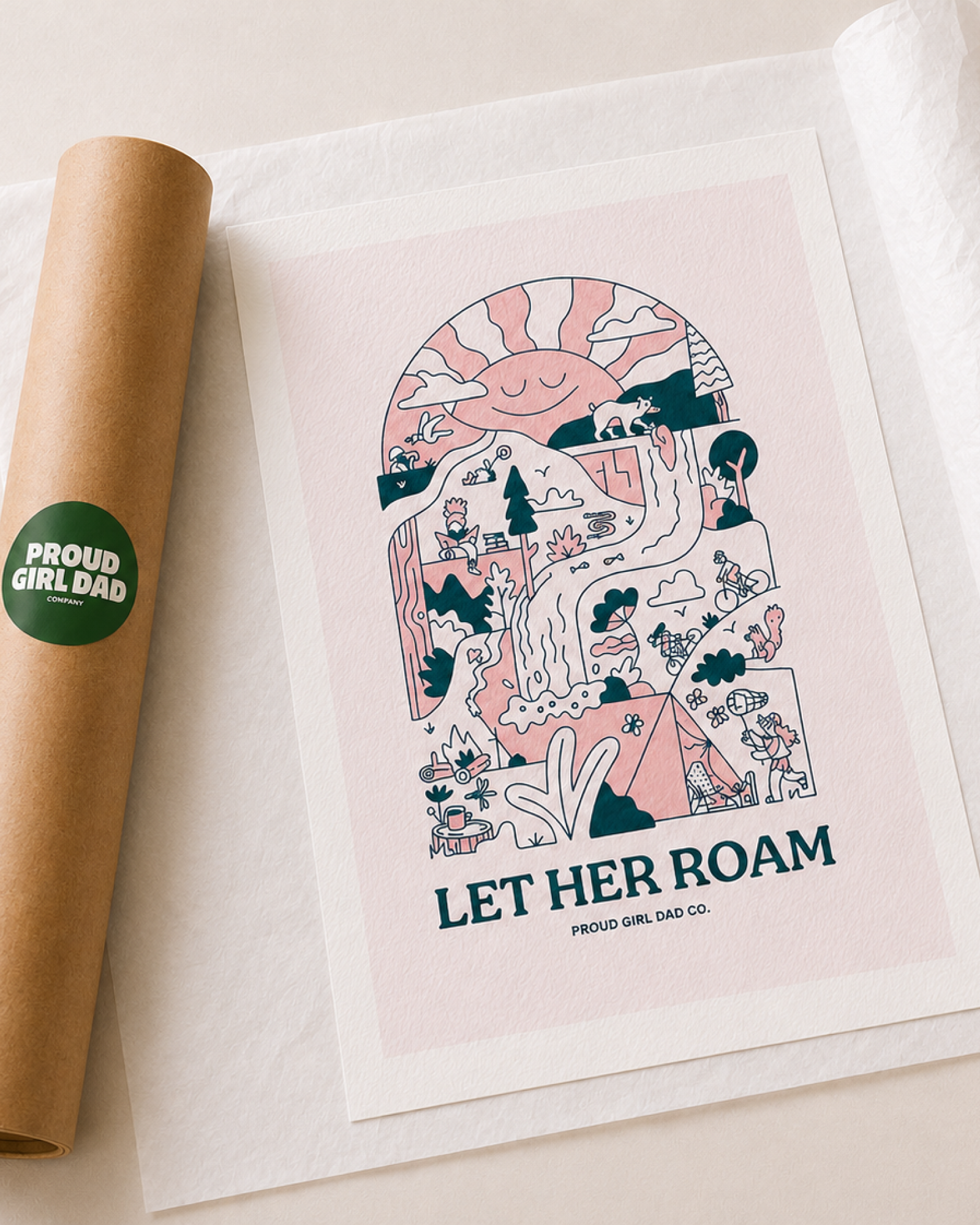 Let Her Roam Fine Art Print — Pink