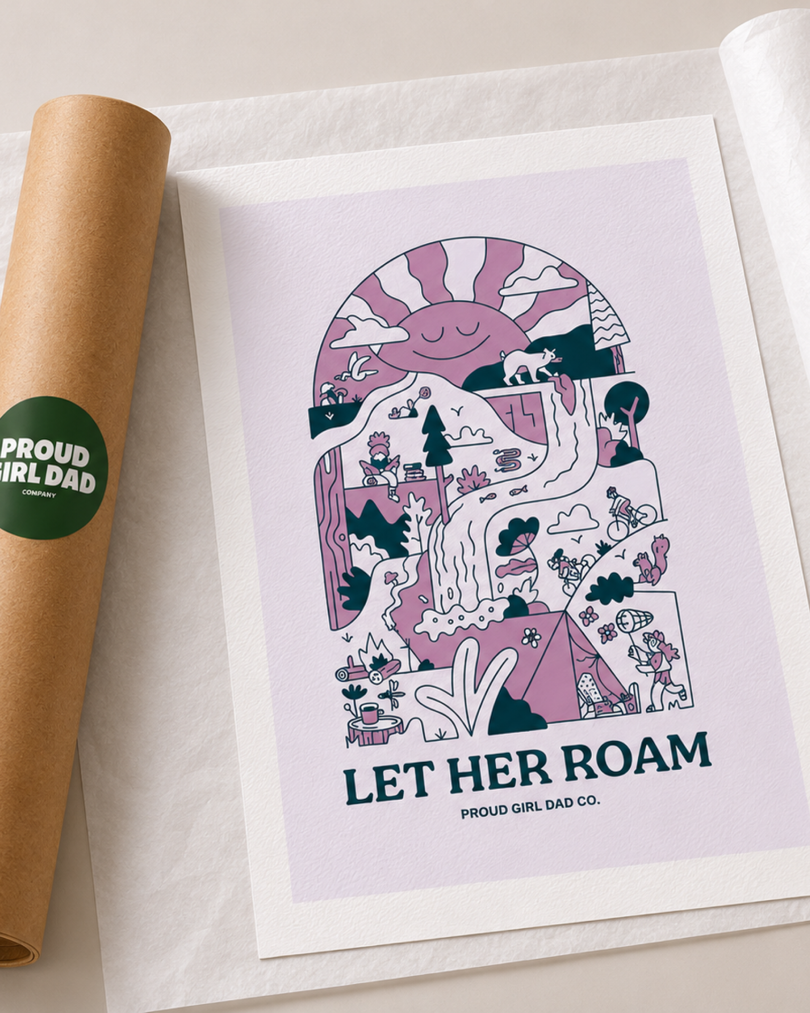 Let Her Roam Fine Art Print — Purple