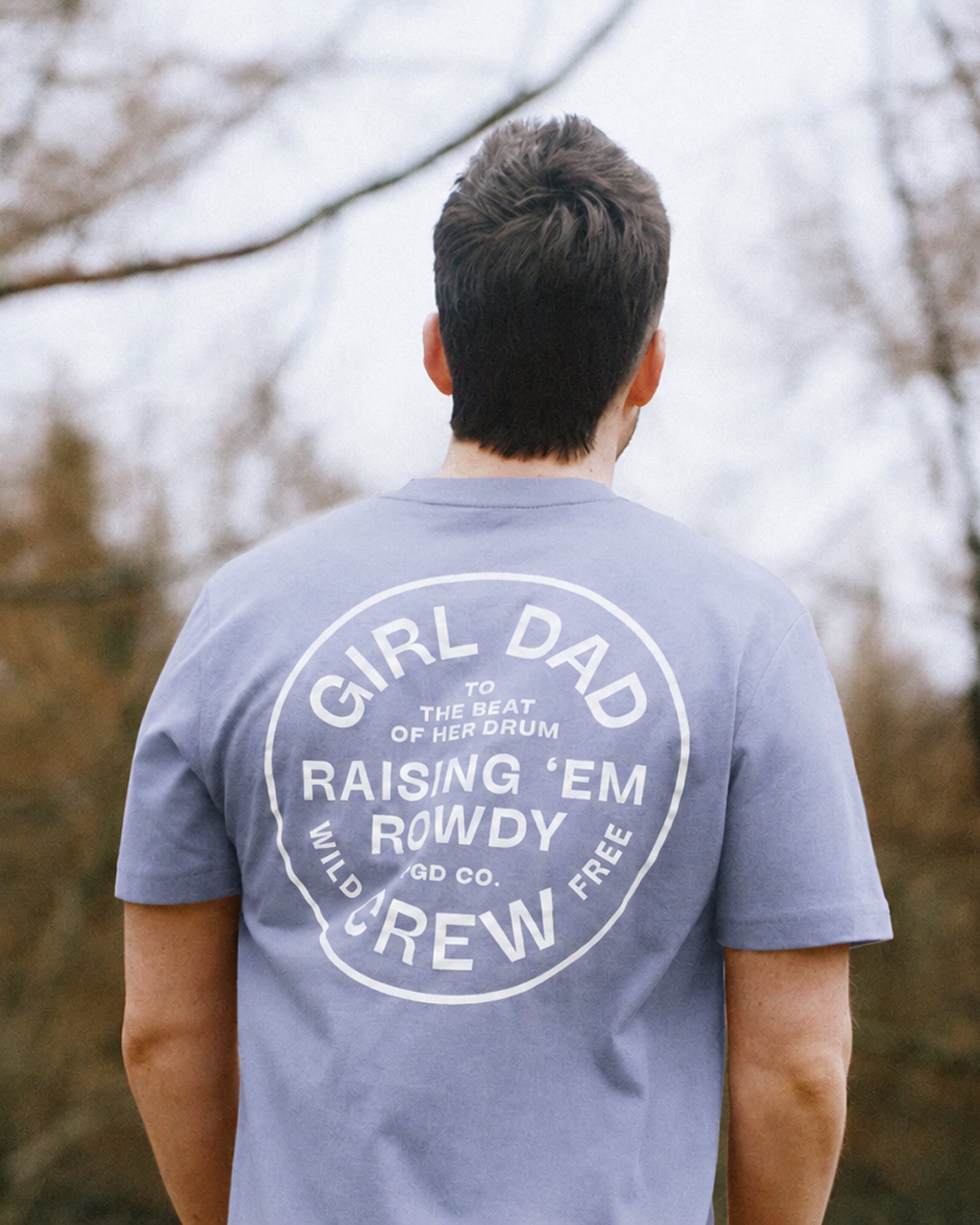Girl Dad Crew Tee — Purple